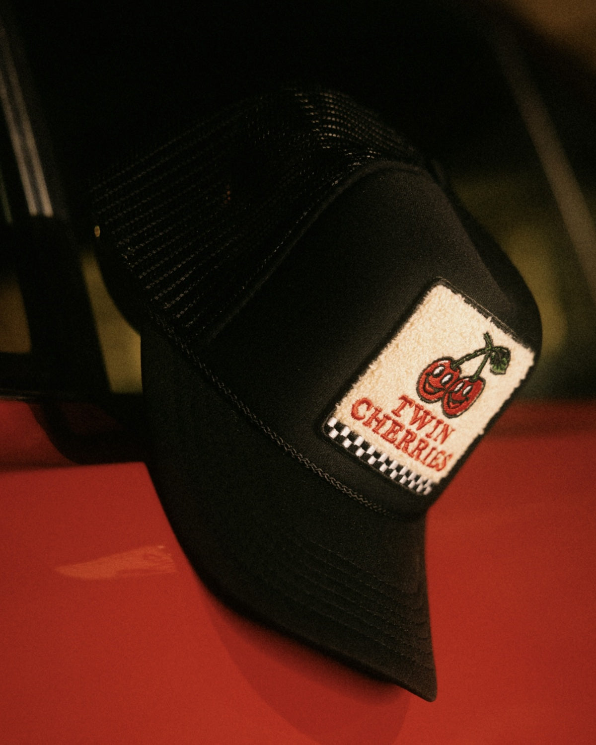 Twin Cherries Trucker